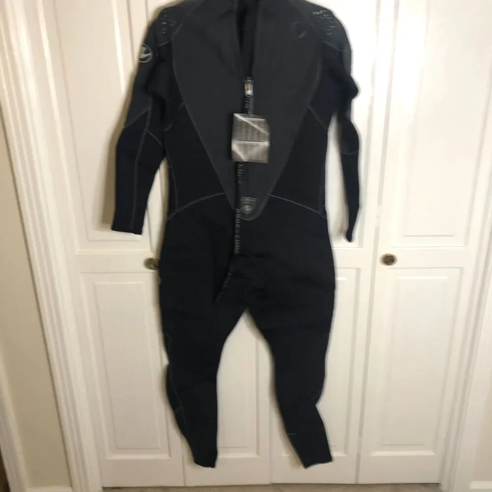 NWT Aqua Lung AquaFlex Full Wetsuit 3mm Scuba Dive Snorkel Jumpsuit Black Grey